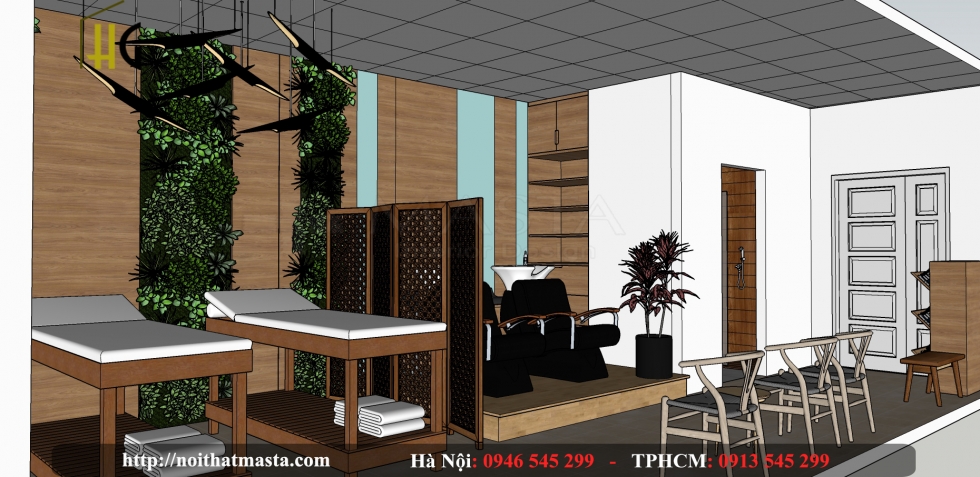 thiết kế mini spa anh Long